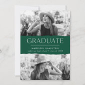 Faire-part Moderne Edge Green 2 - Graduation photo (Devant)