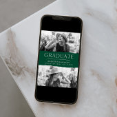 Faire-part Moderne Edge Green 2 - Graduation photo