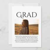 Faire-part Moderne Élégant Collège Ou Lycée Diplôme (Dos)