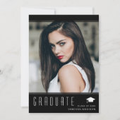 Faire-part Moderne Élégant Diplômé élégant Photo (Devant)