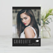 Faire-part Moderne Élégant Diplômé élégant Photo (Debout devant)