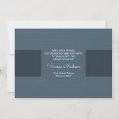 Faire-part Moderne | Elégant Dusty Blue 2 Photo Graduation (Dos)