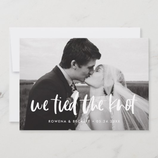 Faire-part Moderne élégant Nous avons attaché le mariage de n (Devant)