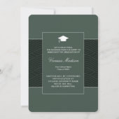 Faire-part Moderne | Élégant Script Mint Green 1 Photo Grad (Dos)