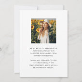 Faire-part Moderne Élégant Script superposition 2 Photo Gradu (Dos)