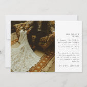 Faire-part Moderne Élégante Écriture 2-Photo Mariage 'Nous no (Dos)