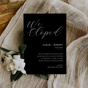 Faire-part moderne en noir et blanc
