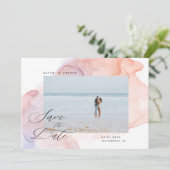 faire-part moderne en soie transparente pour Save  (Debout devant)