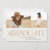 Faire-part Moderne en terre cuite géométrique 2 graduation ph (Devant)