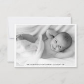 Faire-part Moderne Et donc le plaisir commence bébé nouveau-n (Dos)