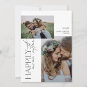 Faire-part Moderne et heureux jamais après Mariage photo (Devant)