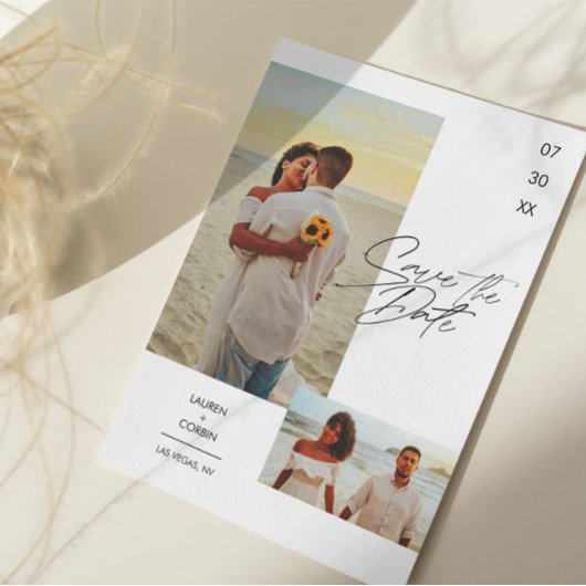 Faire-Part Moderne et Simple de Photo de Sauvegard