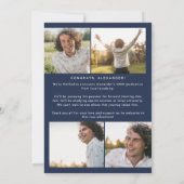 Faire-part Moderne Fete Marine Gold Yay Grad Photo Graduation (Dos)