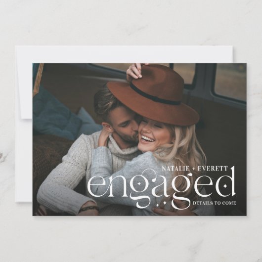 Faire-part Moderne | Fiançailles photo (Devant)