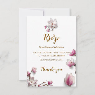 Faire-part Moderne Floral de Retraite d'une Infirm