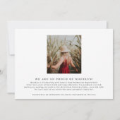 Faire-part Moderne Gold Foil 2023 Diplôme photo (Dos)