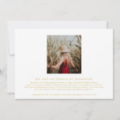 Faire-part Moderne Gold Foil 2023 Diplôme photo (Dos)