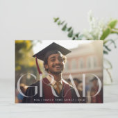 Faire-part Moderne GRAD MULTI Photo Graduation Party (Debout devant)