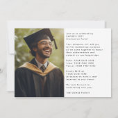 Faire-part Moderne GRAD MULTI Photo Graduation Party (Dos)