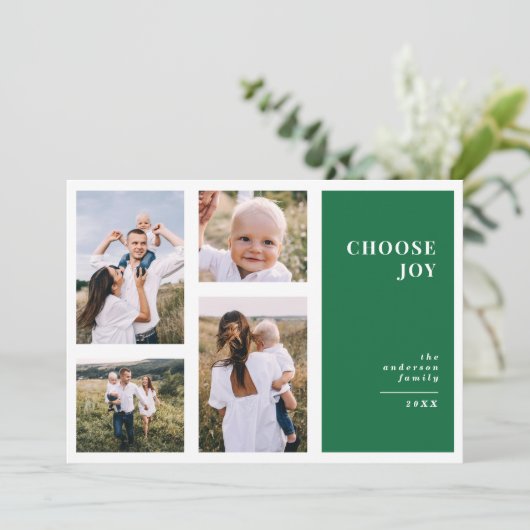 Faire-part Moderne, graphique minima noël multi photo (Debout devant)