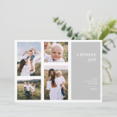 Faire-part Moderne, graphique minima noël multi photo (Debout devant)