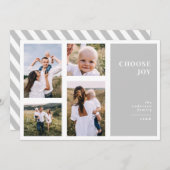 Faire-part Moderne, graphique minima noël multi photo (Devant / Derrière)