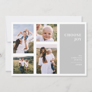 Faire-part Moderne, graphique minima noël multi photo