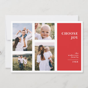 Faire-part Moderne, graphique minima noël multi photo