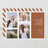 Faire-part Moderne, graphique remerciant noël multi photo (Devant / Derrière)
