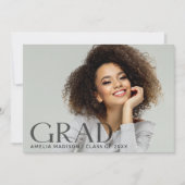 Faire-part Moderne Gras foncé Texte transparent Grad 2 Photo (Devant)