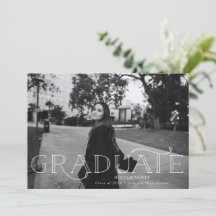 Faire-part moderne Gras Graduation