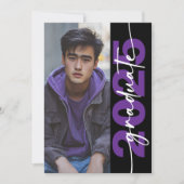 Faire-part moderne Gras Purple Typographie Grad (Devant)