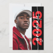 Faire-part moderne Gras Red Typography Grad (Devant)