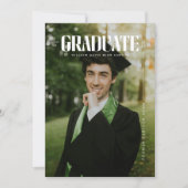 Faire-part Moderne Gras Typographie Graduation (Devant)