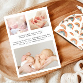 Faire-part Moderne Introduction photo Collage de naissance