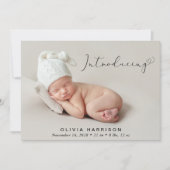 Faire-part Moderne Introduire la naissance photo (Devant)