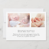 Faire-part Moderne Introduire la naissance photo (Dos)