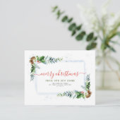 Faire-part moderne Joyeux Noël en mouvement (Debout devant)