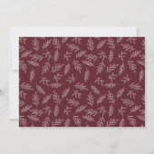 Faire-part Moderne Merlot Script Surprise Photo Fiançailles (Dos)