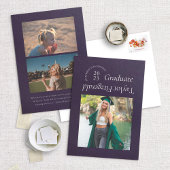 Faire-part moderne minimal à la mode photo Grad