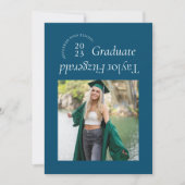 Faire-part moderne minimal à la mode photo Grad (Devant)