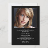 Faire-part Moderne Minimal Unique Haute Technologie Diplôme P (Dos)