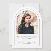 Faire-part moderne minimaliste Arc 2 Photo Grad (Dos)