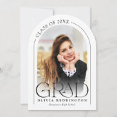 Faire-part moderne minimaliste Arc 2 Photo Grad (Devant)