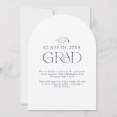 Faire-part moderne minimaliste Arc de la Marine (Dos)