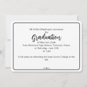 Faire-part moderne minimaliste simple / (Dos)