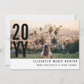 Faire-part Moderne minimum 3 graduation photo simple (Dos)