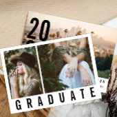 Faire-part Moderne minimum 3 graduation photo simple