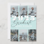 Faire-part Moderne Mint 6 - Diplôme photo (Devant)