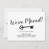Faire-part Moderne Nous Avons Déplacé Clé Nouveau Accueil Adr (Devant)